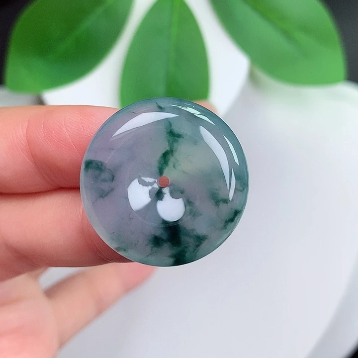 颈饰未镶嵌翡翠平安扣 24.3x6.4mm