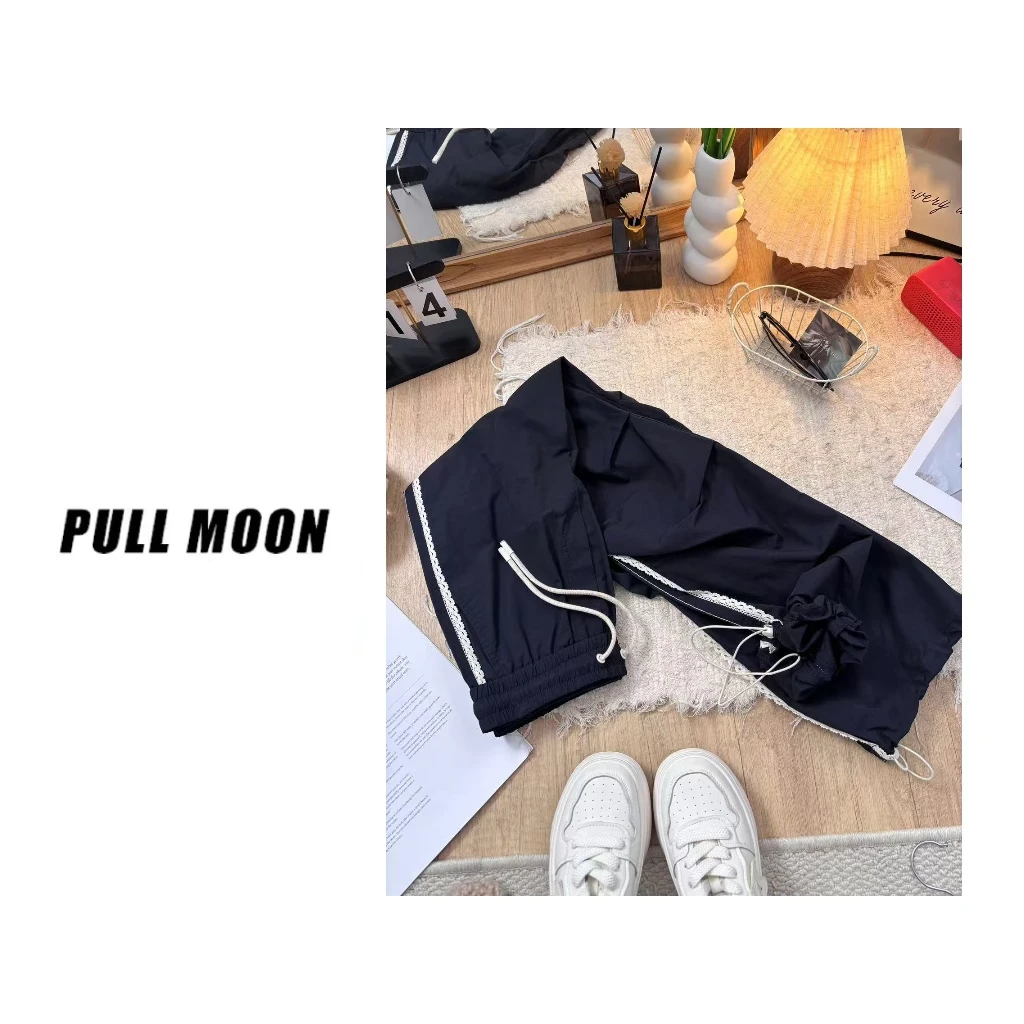 8160/135-2 蕾丝拼接秋季设计感直筒裤休闲裤