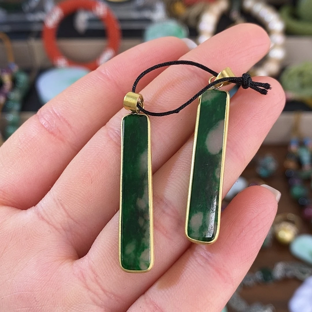 翡翠未镶嵌耳饰漂亮漂亮漂亮漂亮漂亮