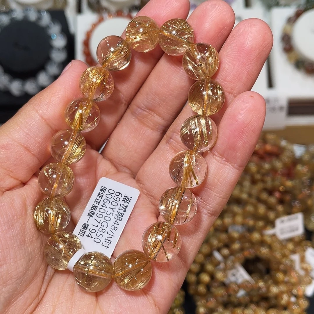 手链发晶未镶嵌顺发猫眼钛晶11.8mm