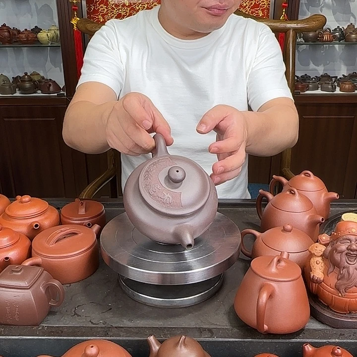 茶壶紫砂仿古天青