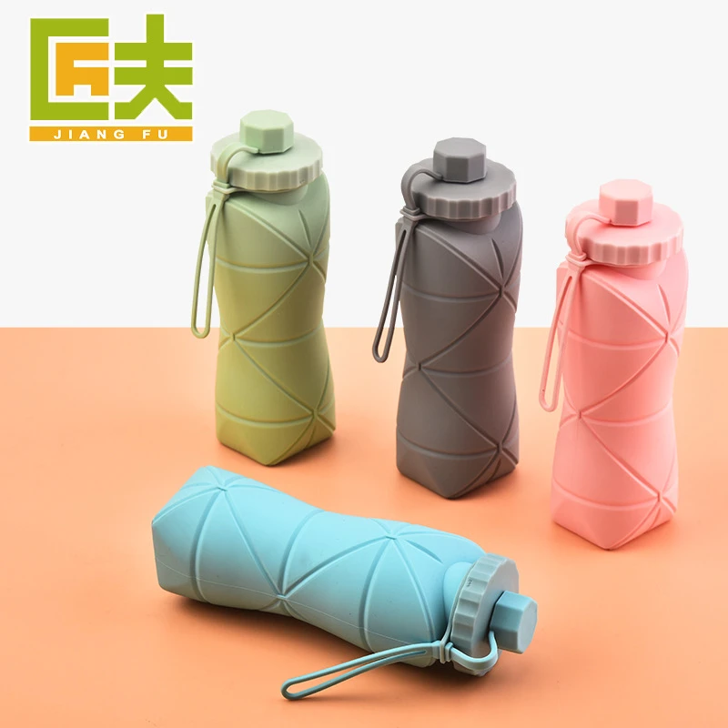 创意硅胶折叠水杯户外便携可伸缩水杯运动水壶旅行水杯随手杯