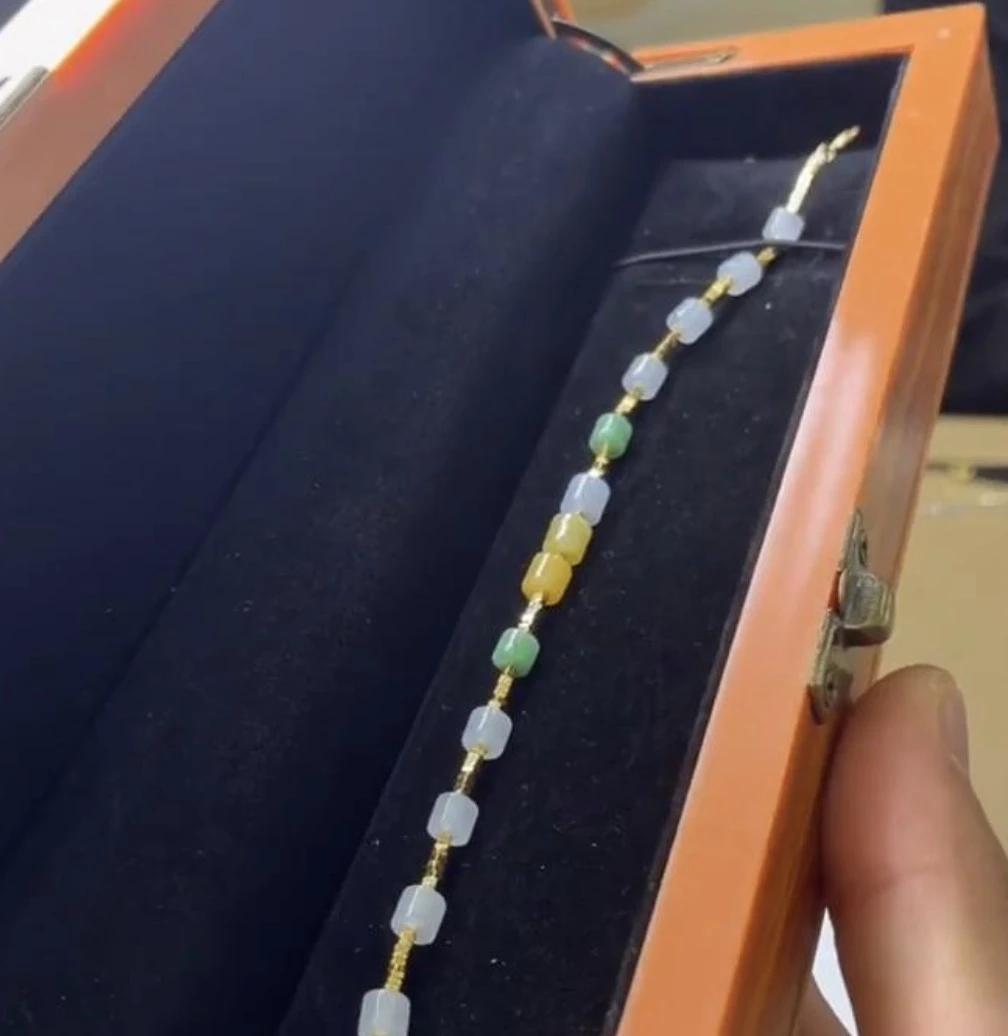 「@一哥定制精选款」天然缅甸翡翠手链/@1204-S101
