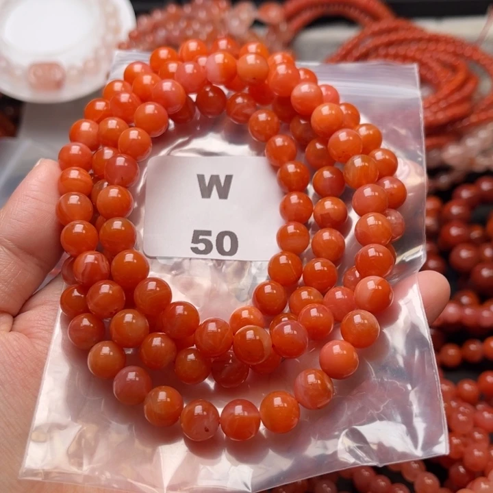南红玛瑙未镶嵌多样性发货默认微瑕称重8mm