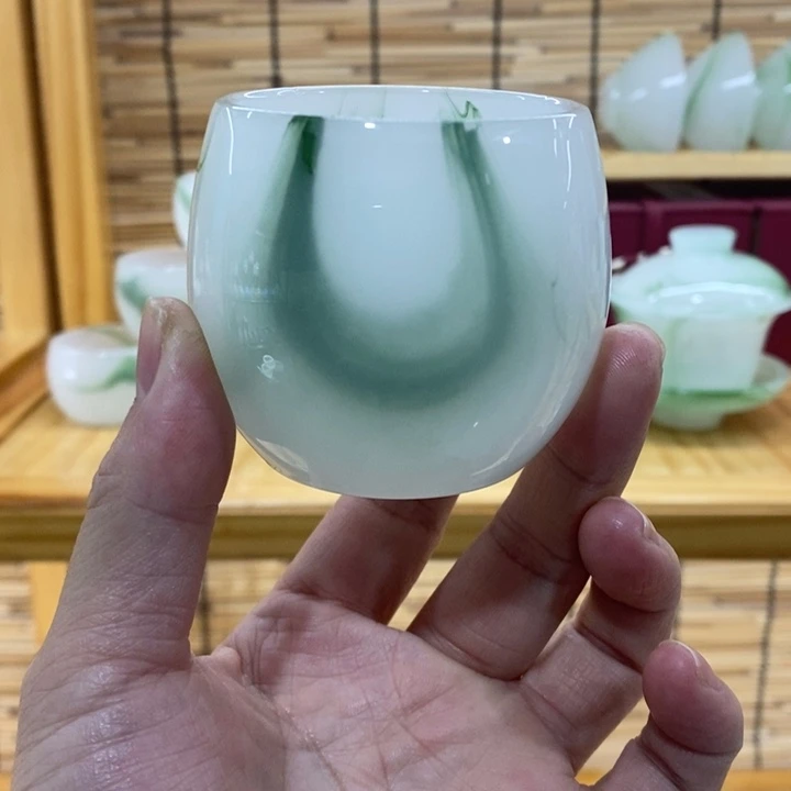 手工艺品琉璃飘绿主人杯