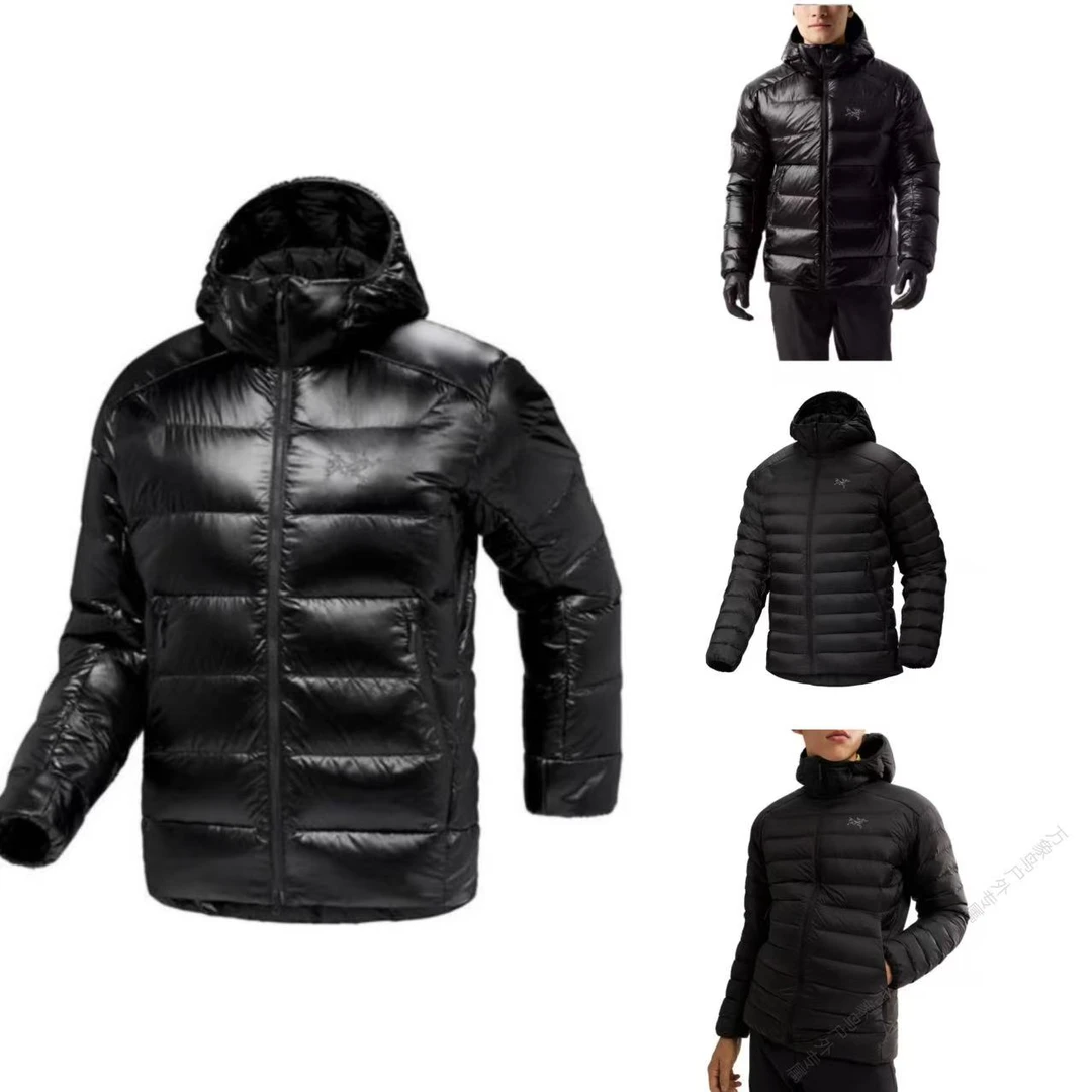 ARC'TERYX/始祖鸟Cerium系列 纯色拉链保暖连帽鹅绒羽绒服 男款