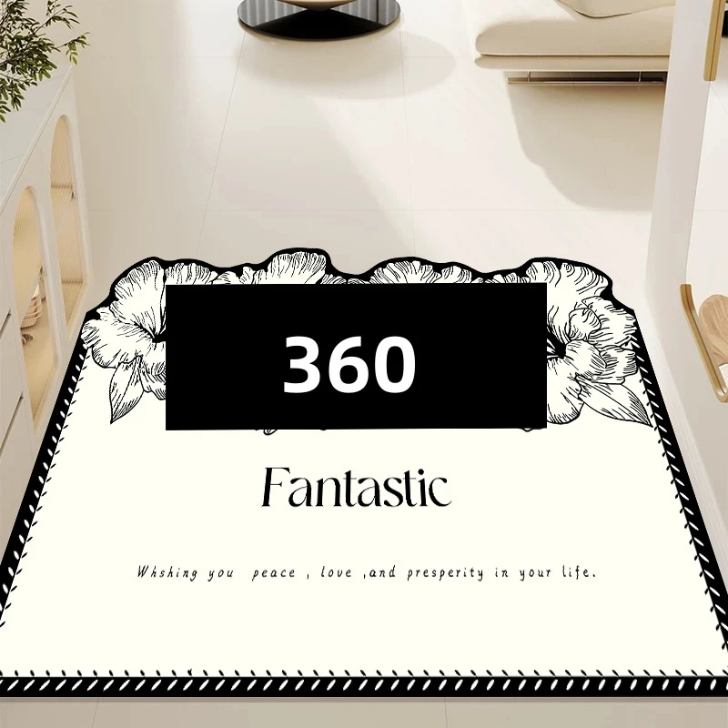 360 【80*120】硅藻泥入户门地垫玄关脚垫进门耐脏垫子家用防滑垫