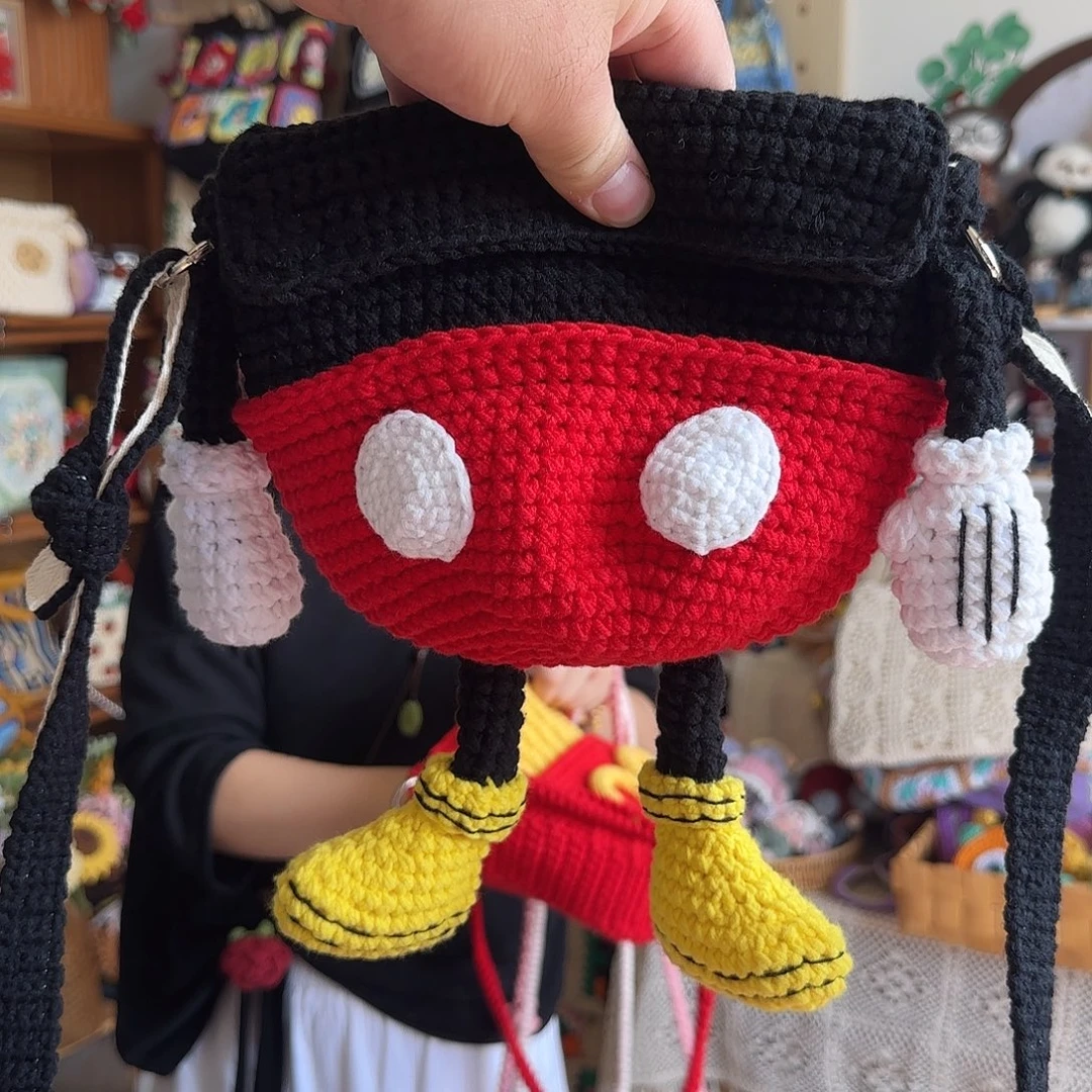 织物富贵的米奇手机包