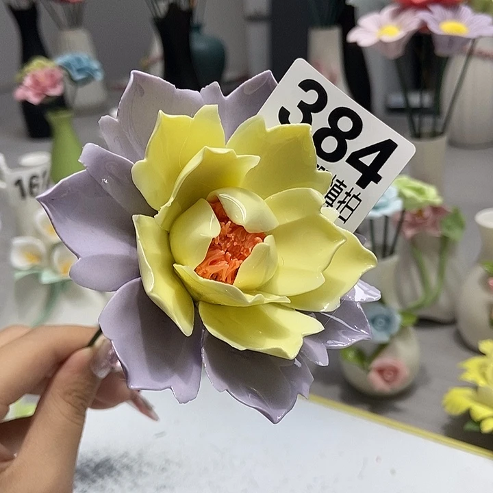 陶瓷纯手工捏花设计