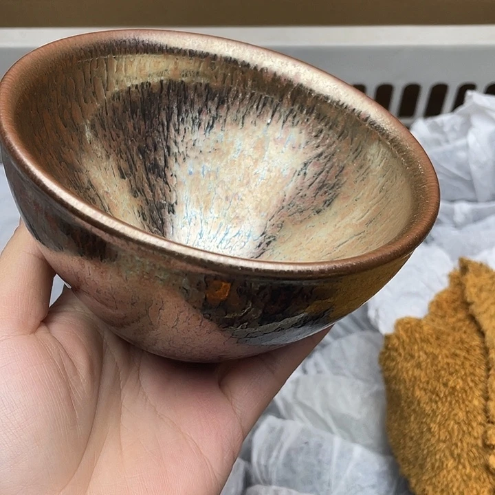 茶盏建窑建盏七彩点茶