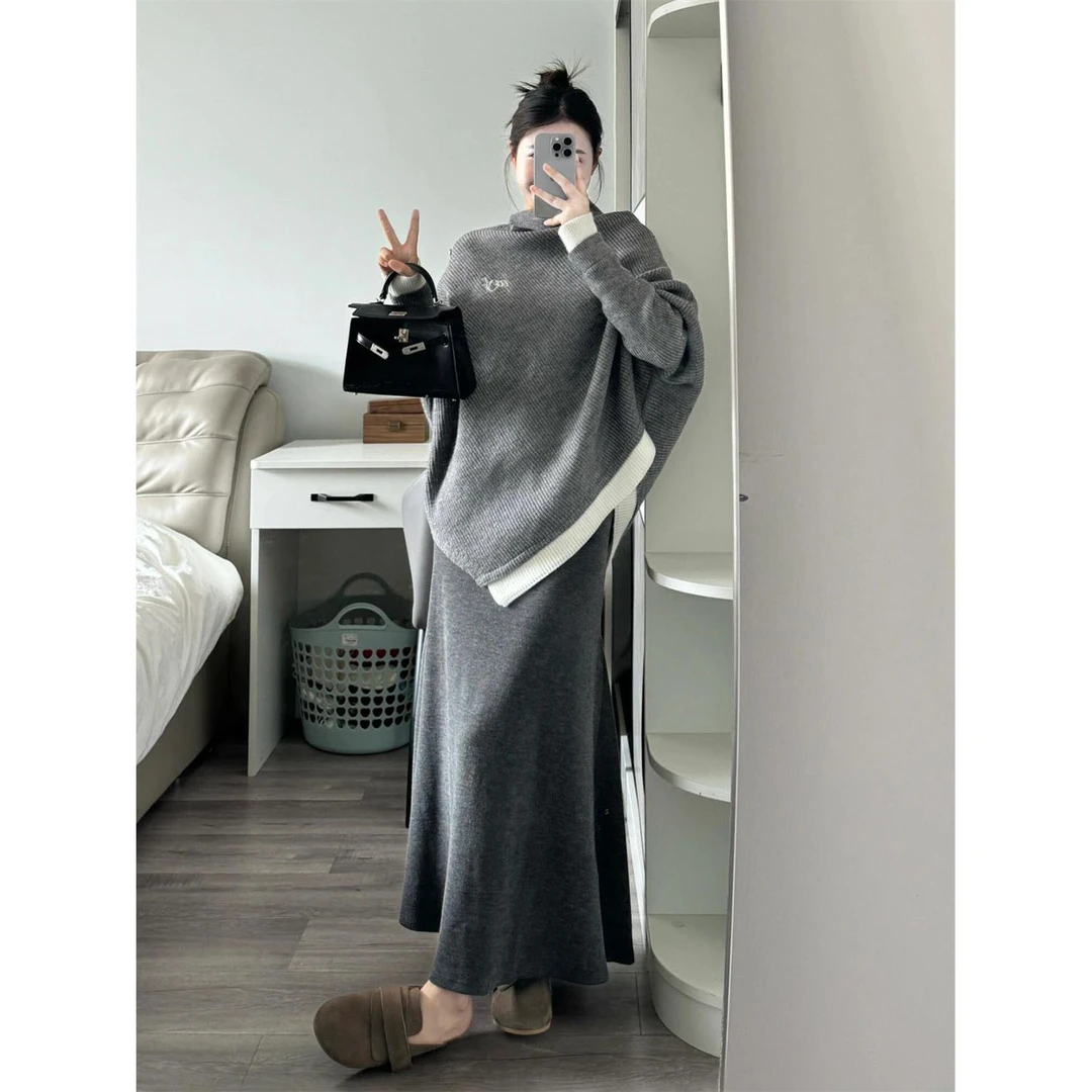 慵懒风时尚宽松秋冬显瘦气质百搭外穿毛衣针织衫 2024年冬季清新