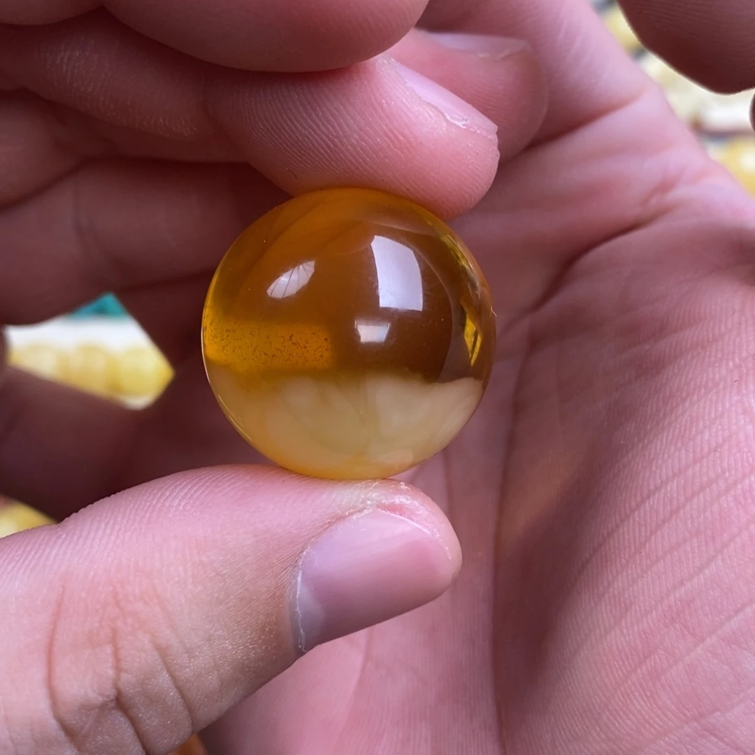 蜜蜡裸石未镶嵌明***平