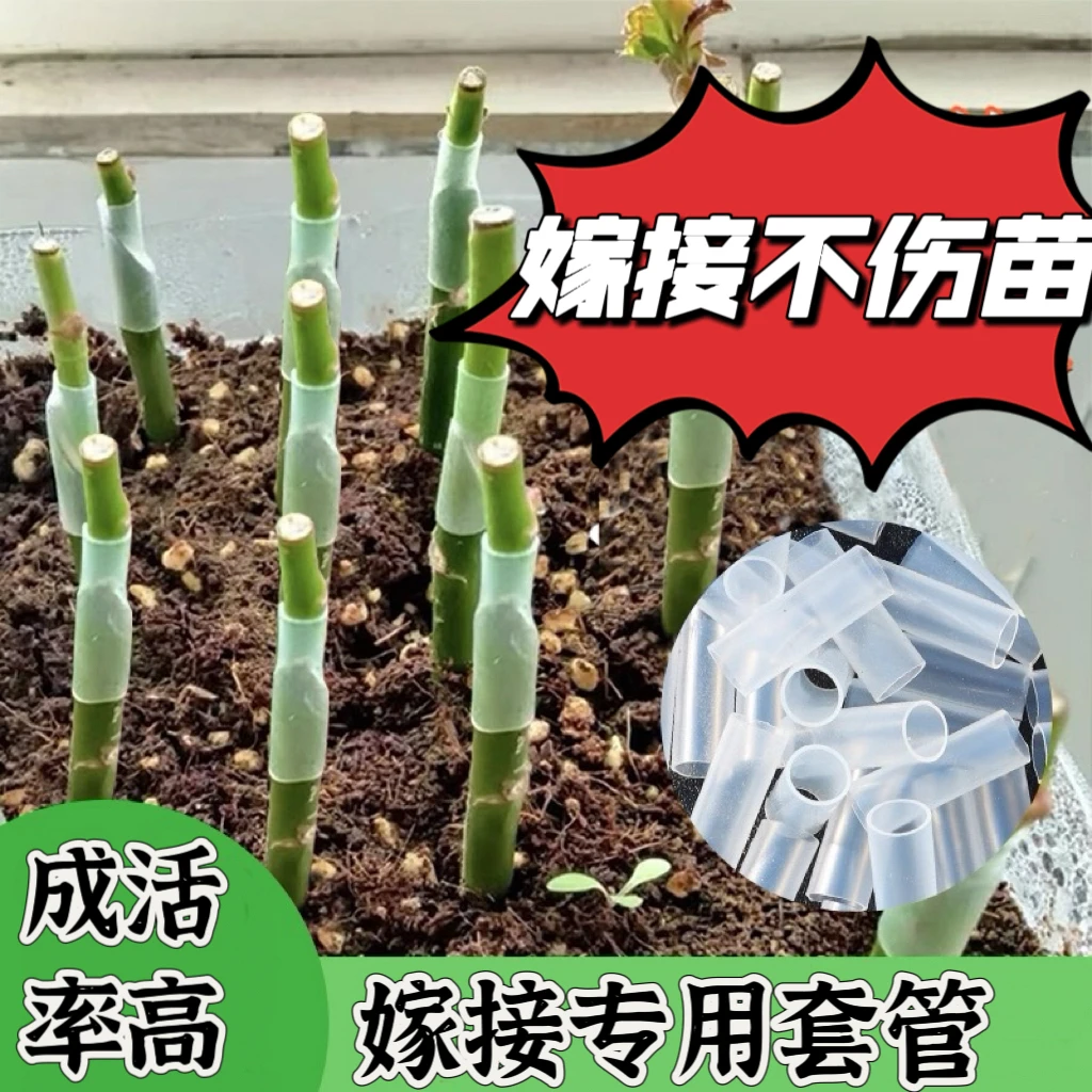 新手种植果树嫁接专用硅胶软管套管适用于各类果树苗自动嫁对接口