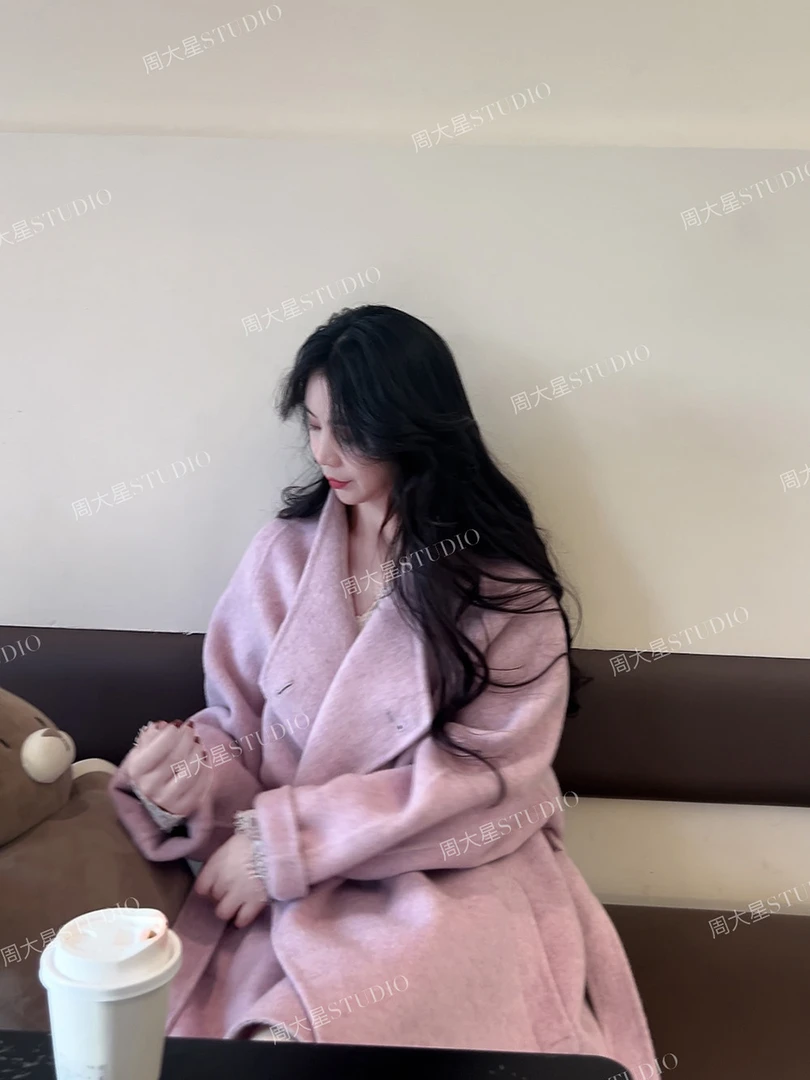 【周大星定制】【不可水洗】短款双面羊毛大衣时尚设计师外套3-F813