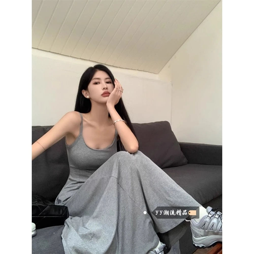 法式吊带连衣裙女春夏季裙子小个子收腰性感辣妹高级感修身长裙