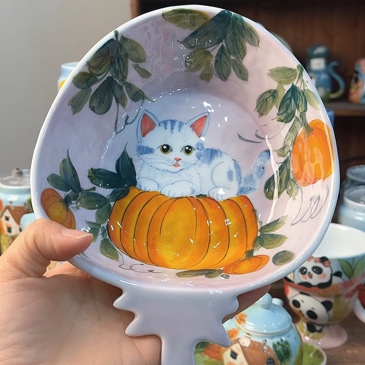 不锈钢景德镇釉下手绘陶瓷