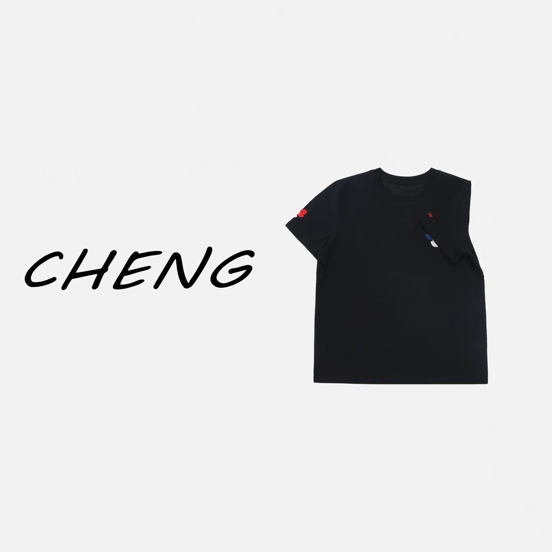 CHENG【时光摇曳】2025气质高街百搭高街潮流女款短袖T恤