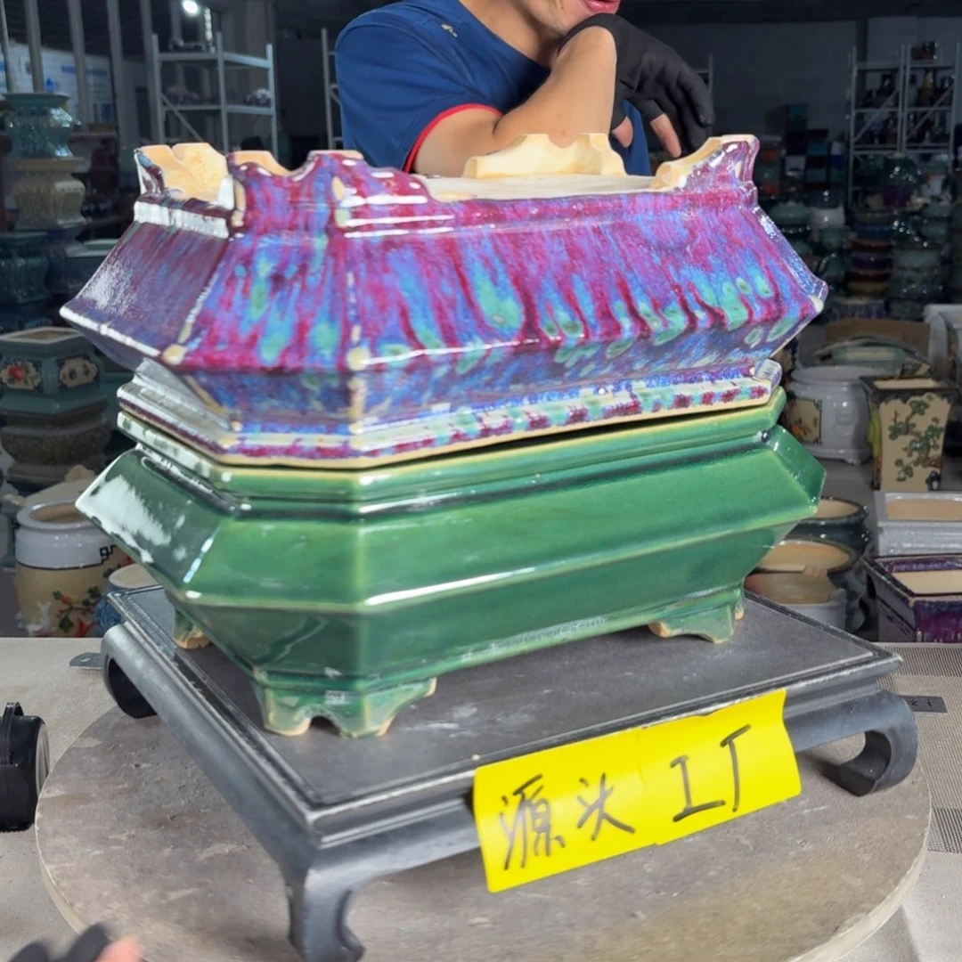 又****一风堂石湾花盆 内24*16*8微瑕缝隙