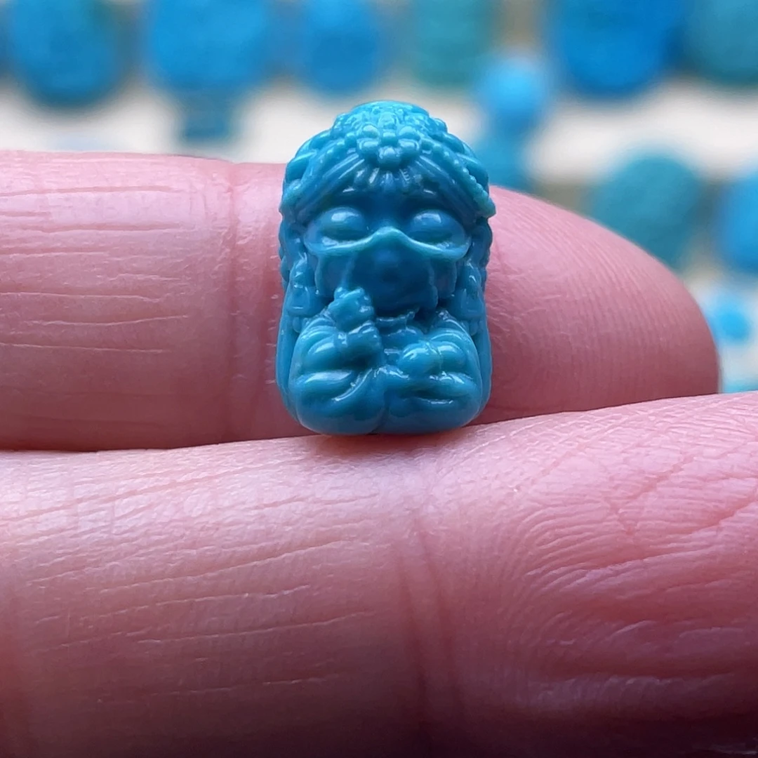 绿松石未镶嵌珠宝奇石卡9-14-7