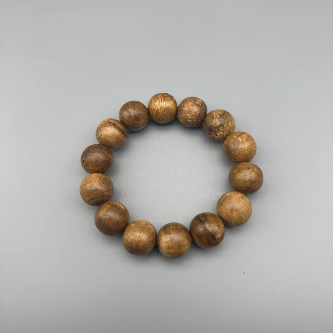 CB3964海南黄油格天然野沉香单圈手串