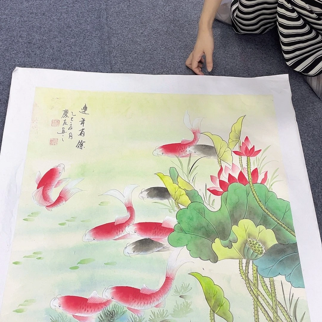 国画作品小姐姐放漏…