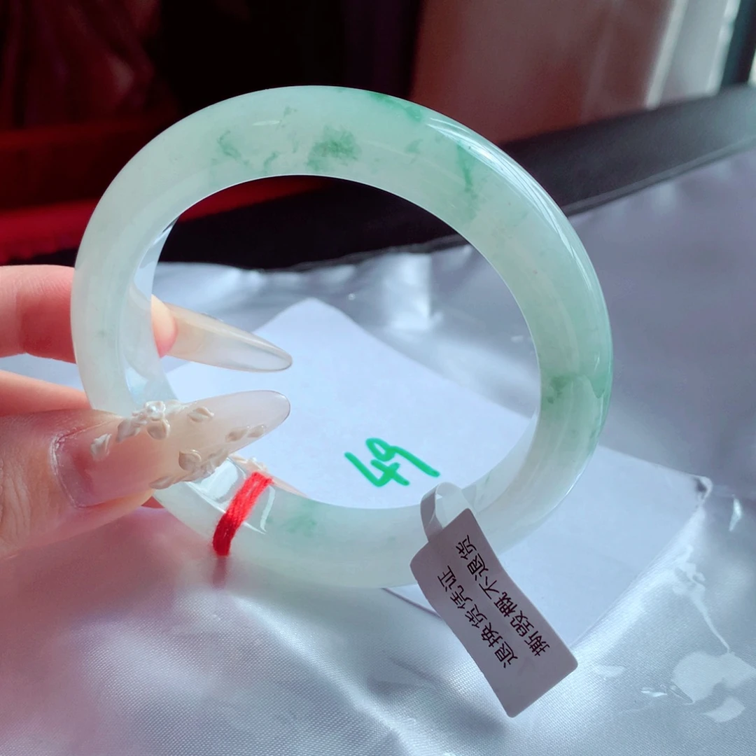 未镶嵌手镯翡翠天然缅甸翡翠A货手镯 49号