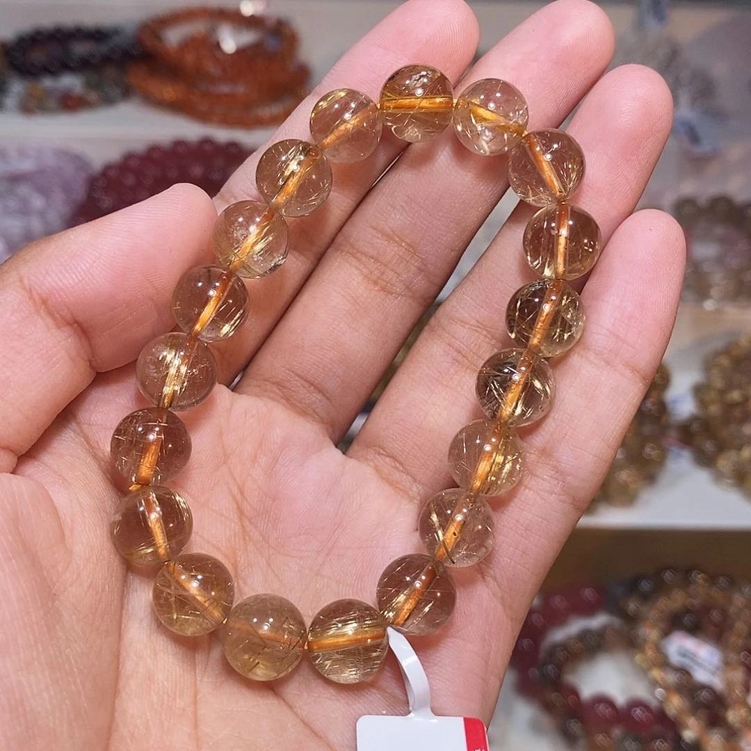 发晶手链未镶嵌烟花发晶9.8mm