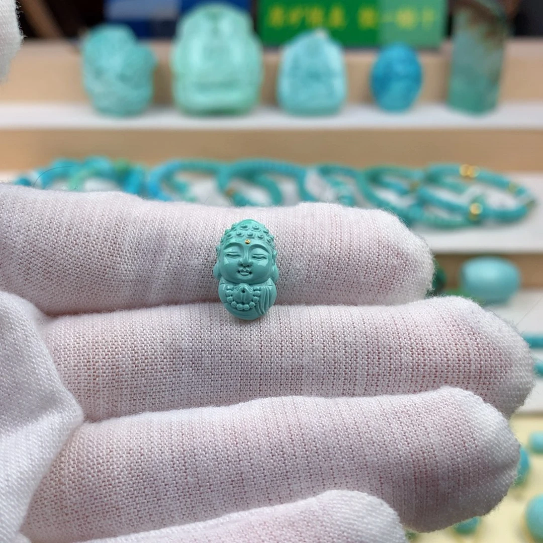 绿松石未镶嵌珠宝奇石9.5mm