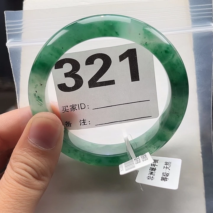 石英质玉（非洲翠）手镯未镶嵌321圈口5859
