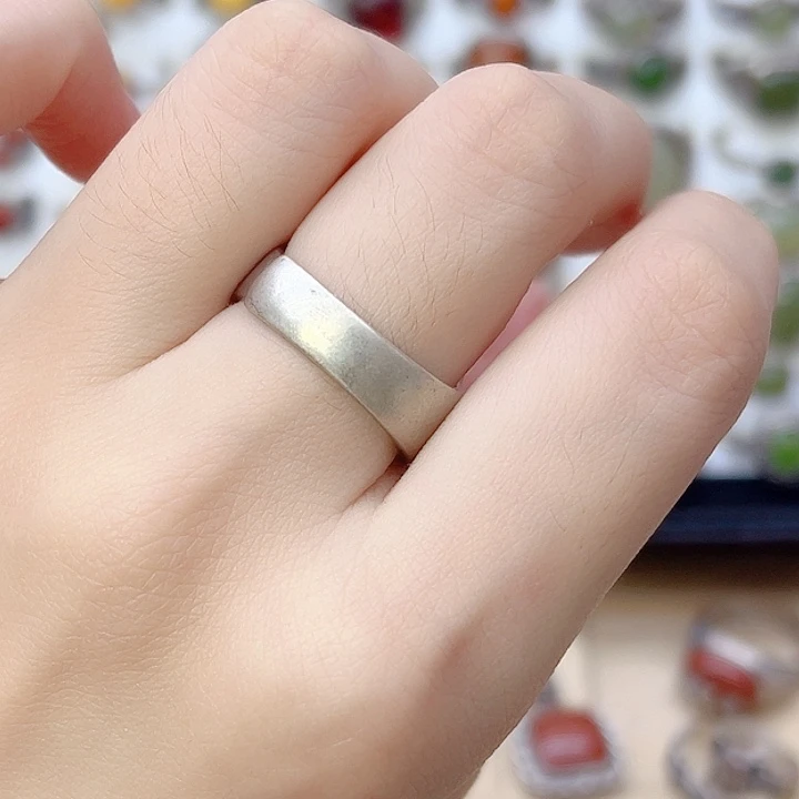 *****足银无纯银椭圆戒指