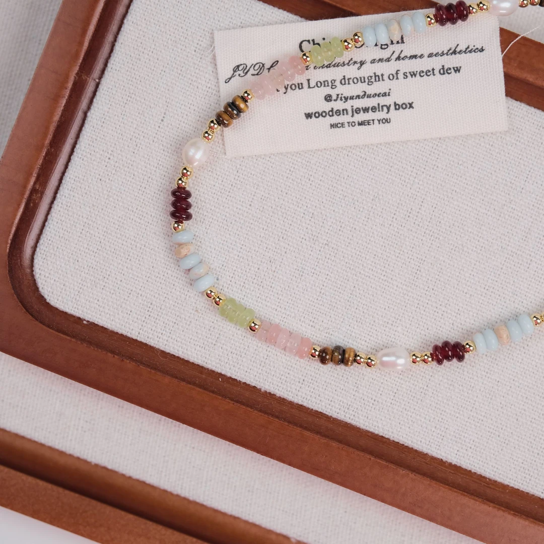 铜合金仿水晶项链 夏日阳光手链高级百搭