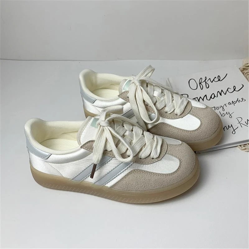 夏季新款透气德训鞋复古平底女鞋布面休闲鞋百搭夏天薄款鞋子