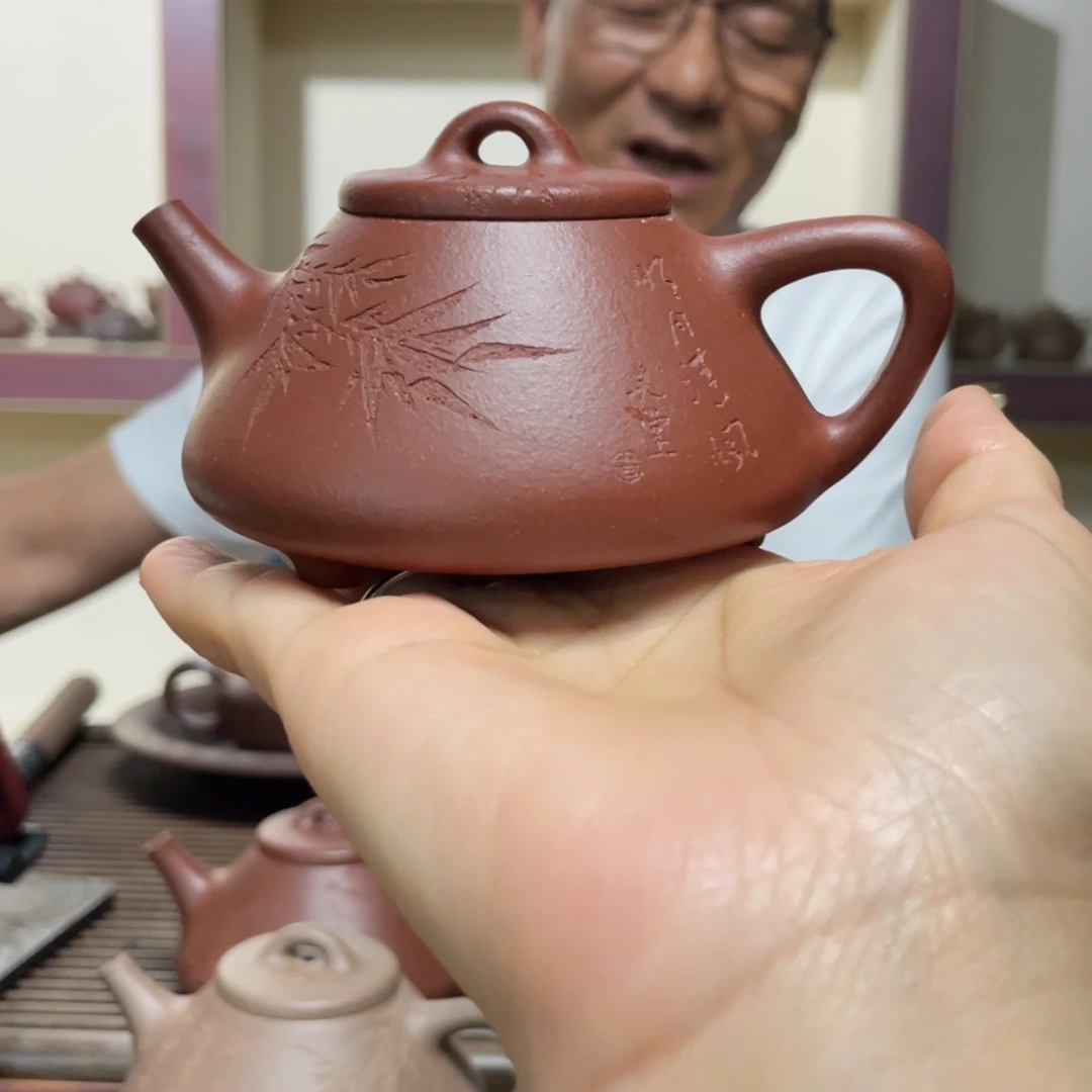 暖***七茶壶紫砂底槽青子冶石瓢150CC