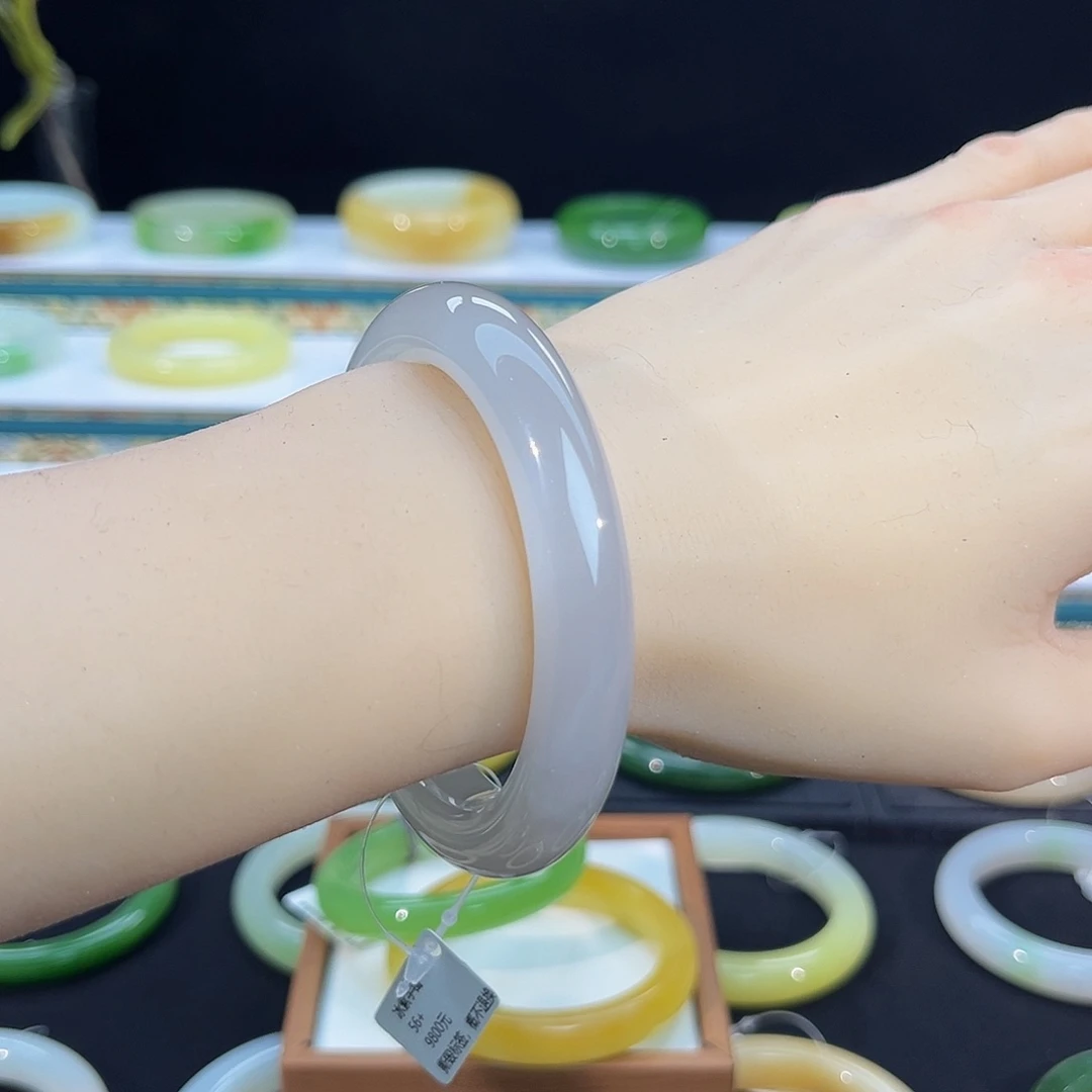 未镶嵌手镯和田玉高冰灵冰紫