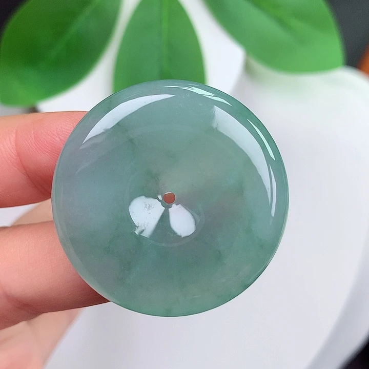颈饰未镶嵌翡翠平安扣 33.3x5.9mm