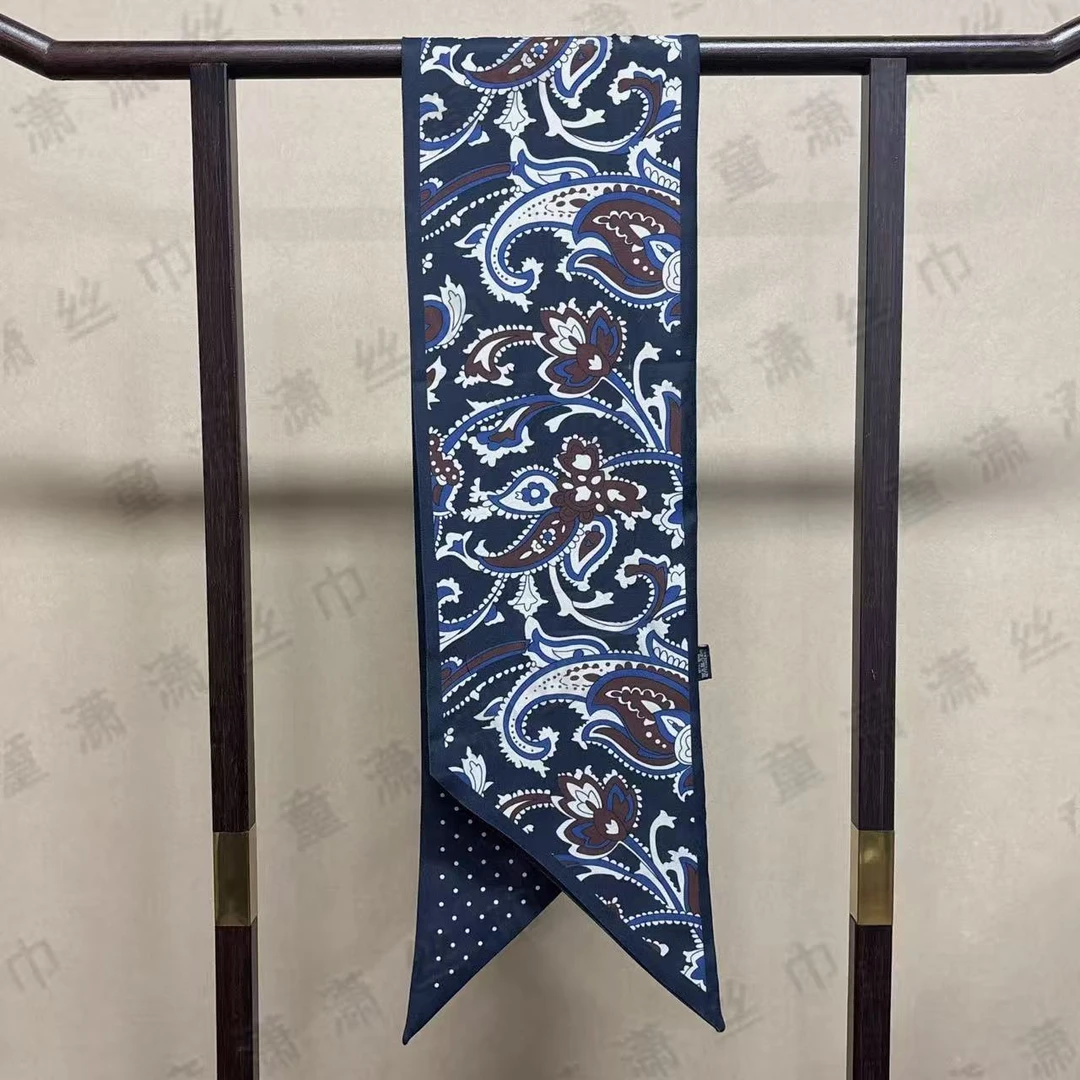 （波点佩斯利）斜角飘带20*145左右长条巾