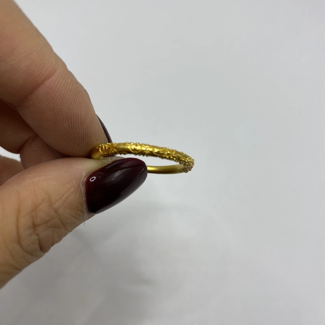 半圈花圆圈戒指B81