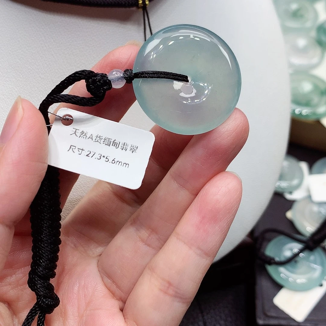 颈饰未镶嵌翡翠编号53，27.3/5.6