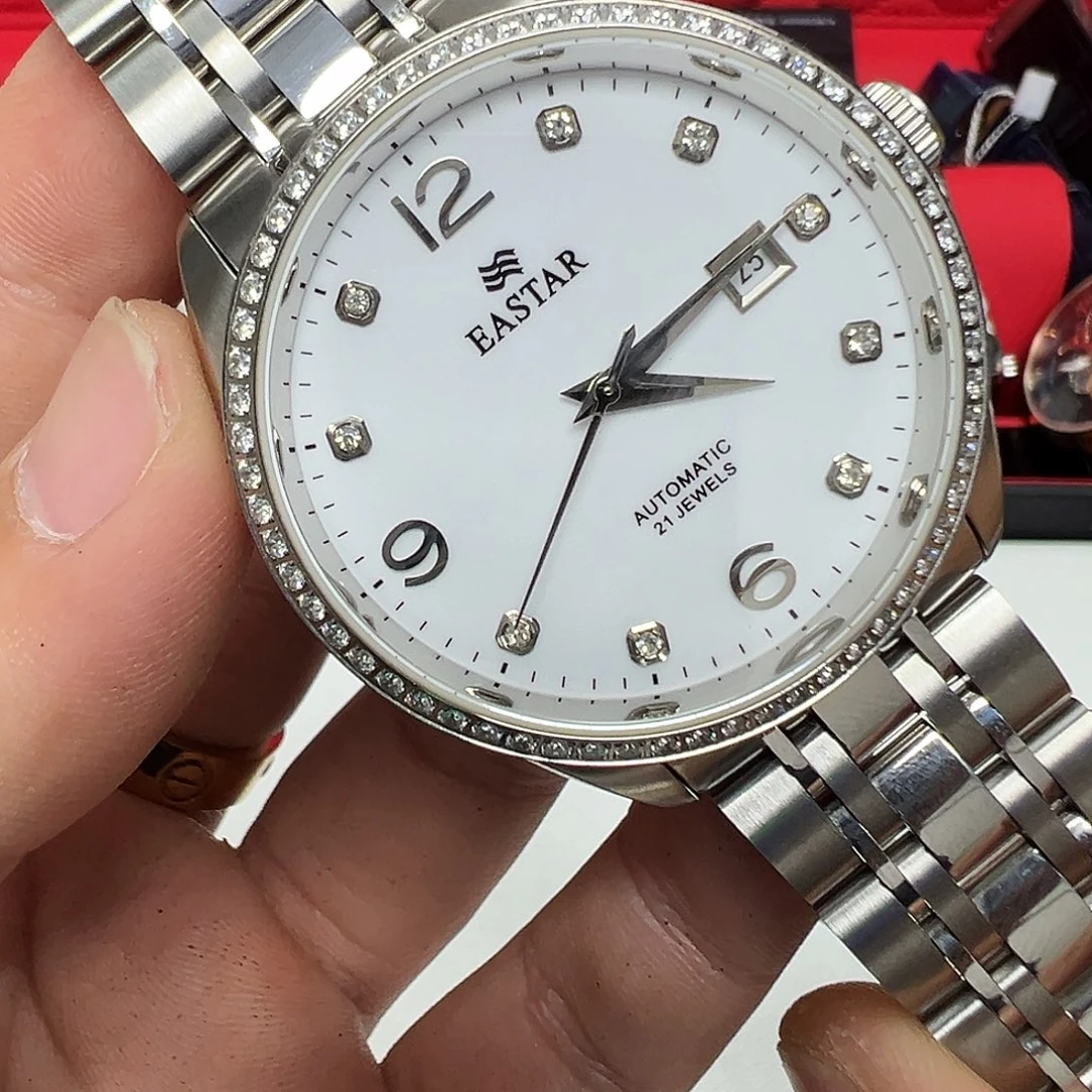 钢精钢机械机芯手表