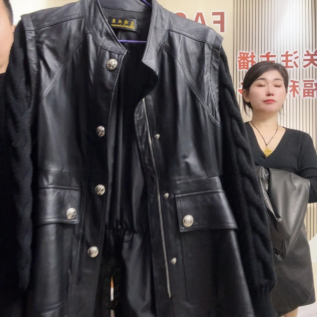 莉莉家时尚女装皮衣L