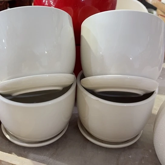 多肉绿植陶瓷花盆9.9包邮，有孔