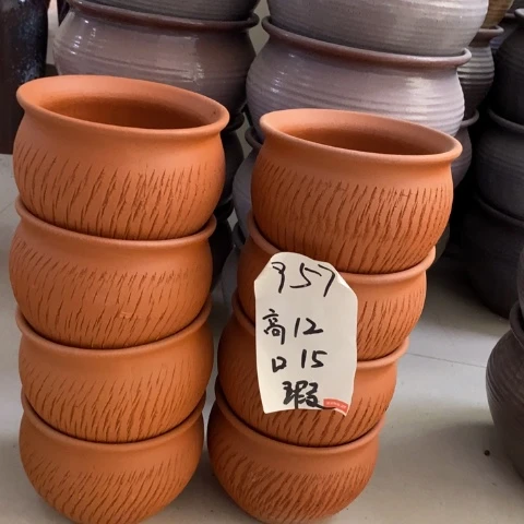 粗陶红陶绿植花盆957