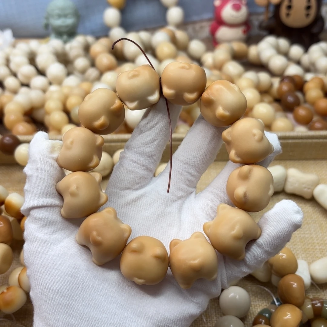 菩提根/象牙果吊坠24+干磨微瑕牙果风化柯基501