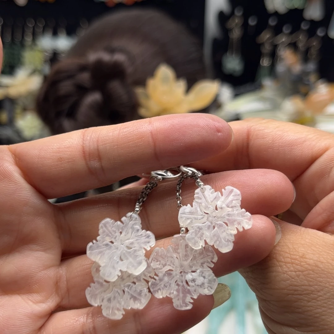 蛇纹石玉合金发饰朱*