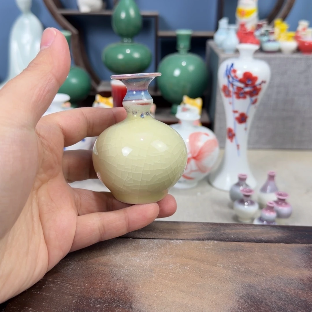 陶瓷手工小花器摆件