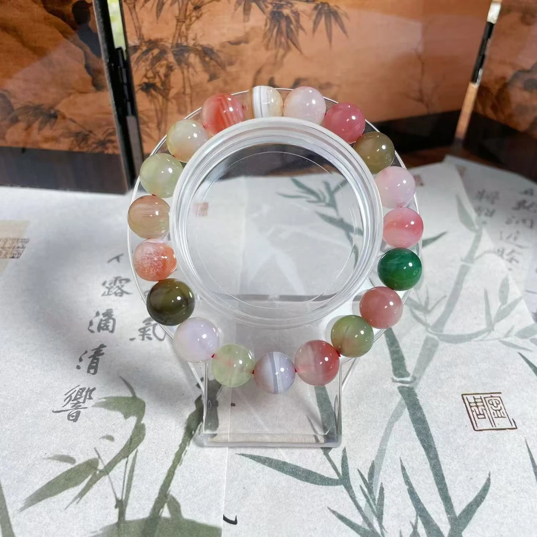 10-11mm天然玛瑙多彩手串简约时尚百搭手串送女生礼物多样性发货