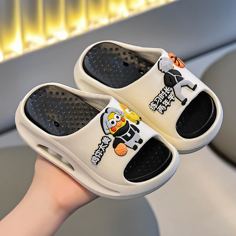 鸡你太美儿童拖鞋男孩夏季中大童小黑子坤坤男童凉拖室内防滑洗澡