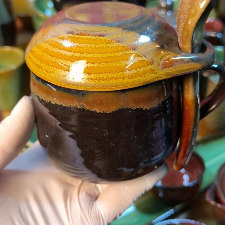 夜***云瓷片磁州窑五厂盘碗壶杯有瑕疵