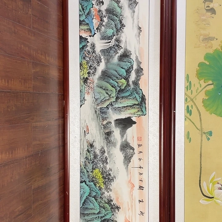 国画带框尺寸48*163厘米