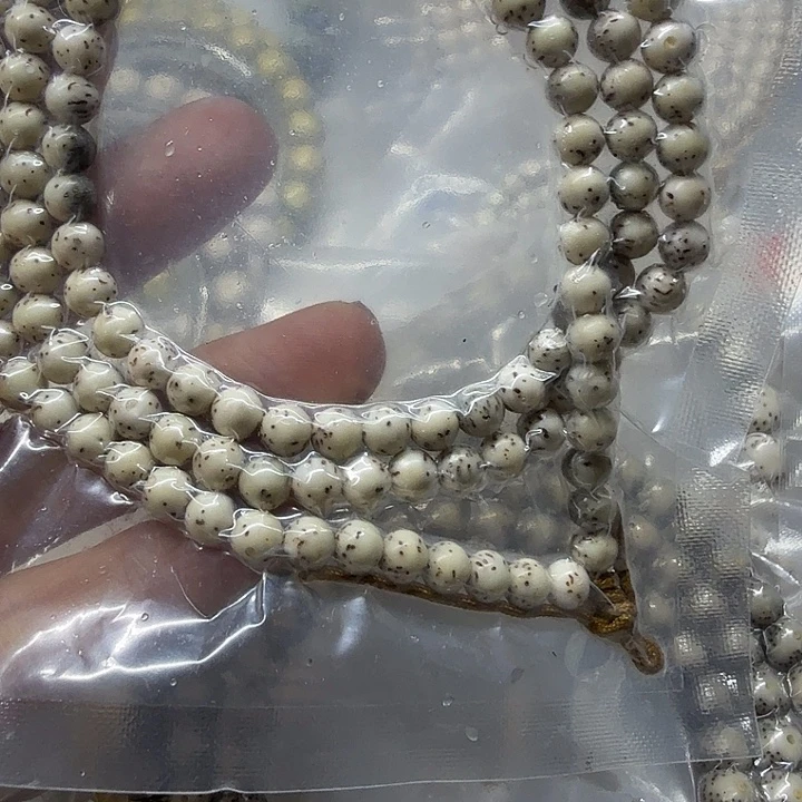 吊坠星月菩提原生态故瓷白6圆炸